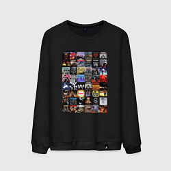 Свитшот хлопковый мужской Scorpions - обложки, цвет: черный