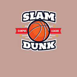 Свитшот хлопковый мужской Cлэм данк, цвет: пыльно-розовый — фото 2