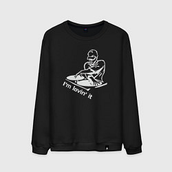 Свитшот хлопковый мужской Диджей - люблю это, цвет: черный