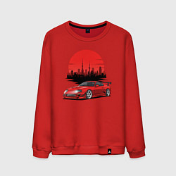 Свитшот хлопковый мужской Toyota Supra - Tokyo, цвет: красный