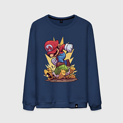 Свитшот хлопковый мужской Марио, цвет: тёмно-синий