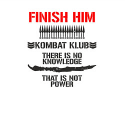 Свитшот хлопковый мужской Finish him klub, цвет: белый — фото 2