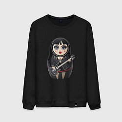Свитшот хлопковый мужской Матрешка Gothic, цвет: черный