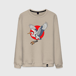 Мужской свитшот Цапля на закате