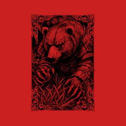 Свитшот хлопковый мужской Атакующий мишка, цвет: красный — фото 2