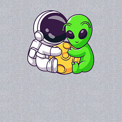 Свитшот хлопковый мужской Наша луна, цвет: меланж — фото 2