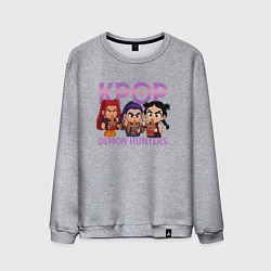 Мужской свитшот Кей-поп-охотницы на демонов чиби