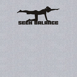 Свитшот хлопковый мужской Искать баланс, цвет: меланж — фото 2