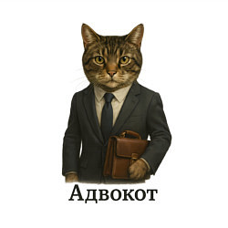 Свитшот хлопковый мужской Адвокот в костюме, цвет: белый — фото 2