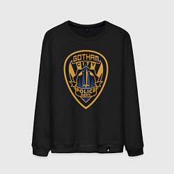 Свитшот хлопковый мужской Gotham city police, цвет: черный