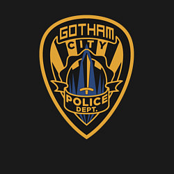 Свитшот хлопковый мужской Gotham city police, цвет: черный — фото 2