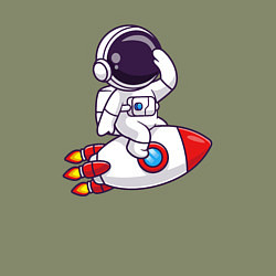 Свитшот хлопковый мужской Rocket man, цвет: авокадо — фото 2