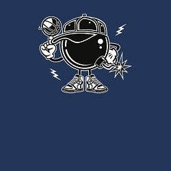 Свитшот хлопковый мужской Bomb basketball, цвет: тёмно-синий — фото 2