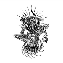 Свитшот хлопковый мужской Чужой и лицехват, цвет: белый — фото 2