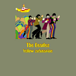 Свитшот хлопковый мужской The Beatles flowers, цвет: авокадо — фото 2