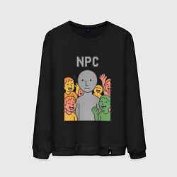 Свитшот хлопковый мужской NPC, цвет: черный