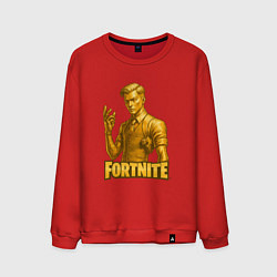 Свитшот хлопковый мужской Золотой Мидас Fortnite, цвет: красный