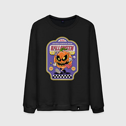 Свитшот хлопковый мужской Zombie halloween, цвет: черный
