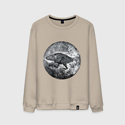 Свитшот хлопковый мужской Путешествие в Ригу, цвет: миндальный