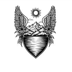 Свитшот хлопковый мужской Орнамент горной природы, цвет: белый — фото 2