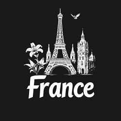 Свитшот хлопковый мужской Французская элегантность, цвет: черный — фото 2