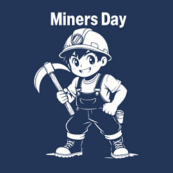 Свитшот хлопковый мужской День шахтера аниме, цвет: тёмно-синий — фото 2