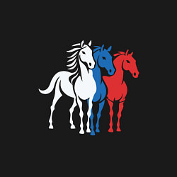 Свитшот хлопковый мужской 3 коня, цвет: черный — фото 2