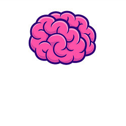 Свитшот хлопковый мужской Розовый мозг, цвет: белый — фото 2