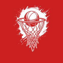 Свитшот хлопковый мужской Забитый мяч в кольцо, цвет: красный — фото 2