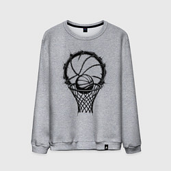 Свитшот хлопковый мужской Кольцо испытаний, цвет: меланж