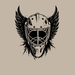 Свитшот хлопковый мужской Крылатая хоккейная маска, цвет: миндальный — фото 2