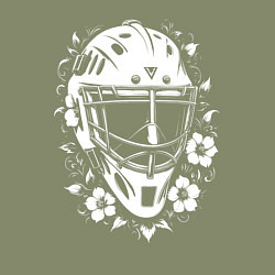 Свитшот хлопковый мужской Шлем-маска в цветочном обрамлении, цвет: авокадо — фото 2