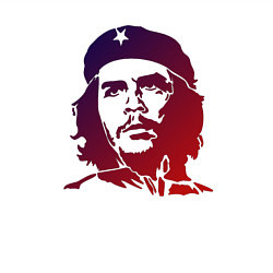 Свитшот хлопковый мужской Че Гевара в виде градиентной иллюстрации, цвет: белый — фото 2