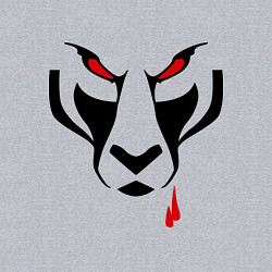 Свитшот хлопковый мужской Кровожадный волк, цвет: меланж — фото 2