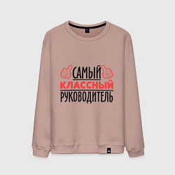 Свитшот хлопковый мужской Самый классный руководитель, цвет: пыльно-розовый