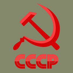 Свитшот хлопковый мужской СССР Логотип, цвет: авокадо — фото 2