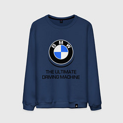 Свитшот хлопковый мужской BMW Driving Machine, цвет: тёмно-синий