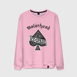 Свитшот хлопковый мужской Motorhead: Ace of spades, цвет: светло-розовый