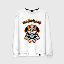 Свитшот хлопковый мужской Motorhead, цвет: белый