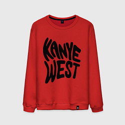Свитшот хлопковый мужской Kanye West, цвет: красный