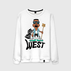 Свитшот хлопковый мужской Kanye West Boy, цвет: белый