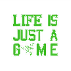 Свитшот хлопковый мужской Life is just a game, цвет: белый — фото 2