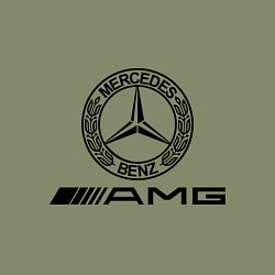 Свитшот хлопковый мужской AMG, цвет: авокадо — фото 2