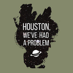 Свитшот хлопковый мужской Хьюстон, у нас проблемы, цвет: авокадо — фото 2