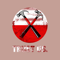 Свитшот хлопковый мужской Pink Floyd: Trust us, цвет: пыльно-розовый — фото 2