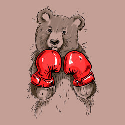 Свитшот хлопковый мужской Bear Boxing, цвет: пыльно-розовый — фото 2