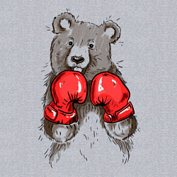 Свитшот хлопковый мужской Bear Boxing, цвет: меланж — фото 2