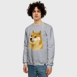 Свитшот хлопковый мужской Doge, цвет: меланж — фото 2
