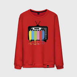 Свитшот хлопковый мужской Телевизор, цвет: красный
