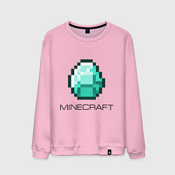 Свитшот хлопковый мужской Minecraft Diamond, цвет: светло-розовый